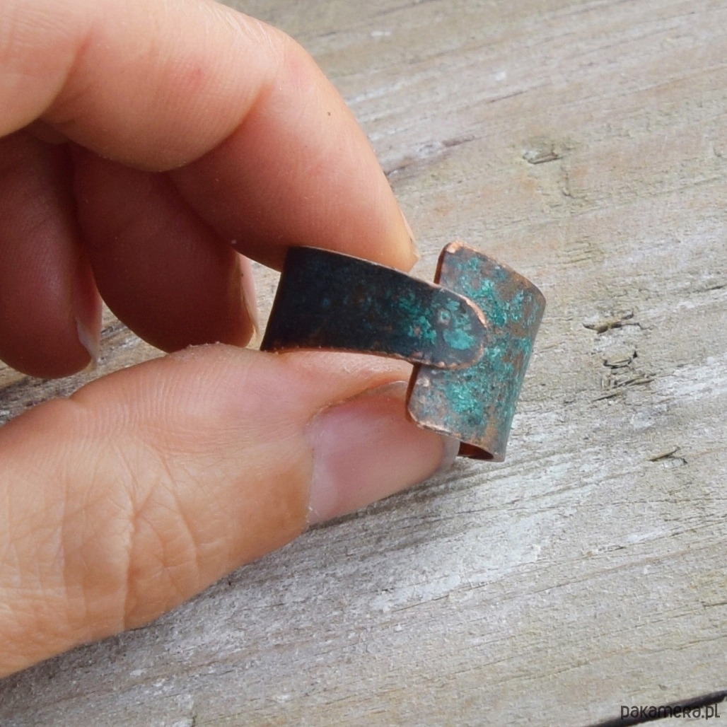 pierścionki - różne Pierścionek z patynowanej miedzi /10/ 2