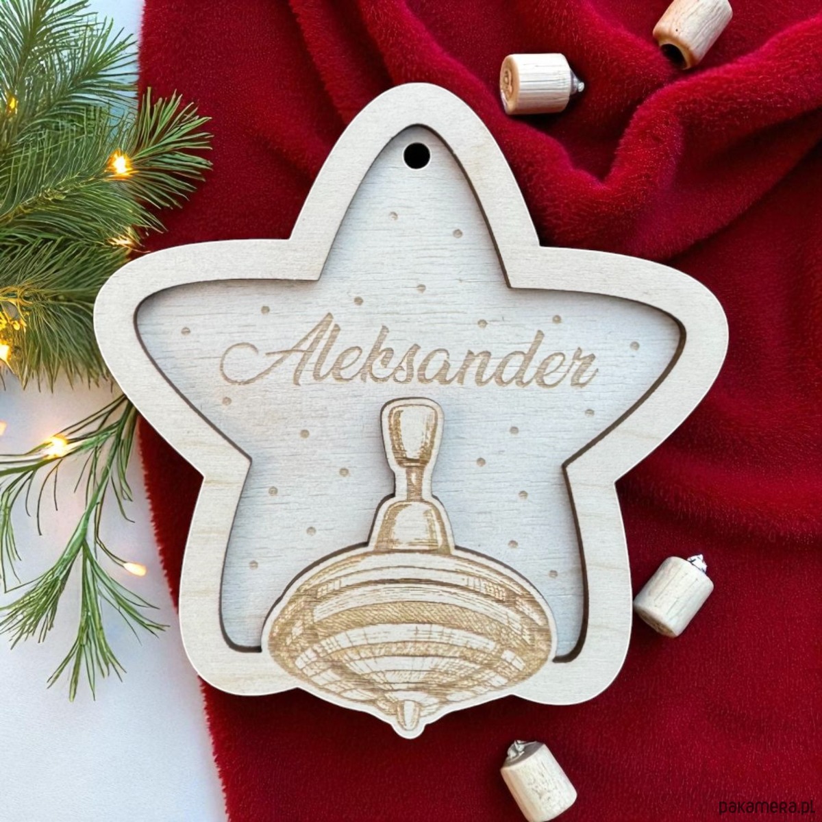 ozdoby choinkowe Bombka Gwiazdka z Imieniem Bączek 1