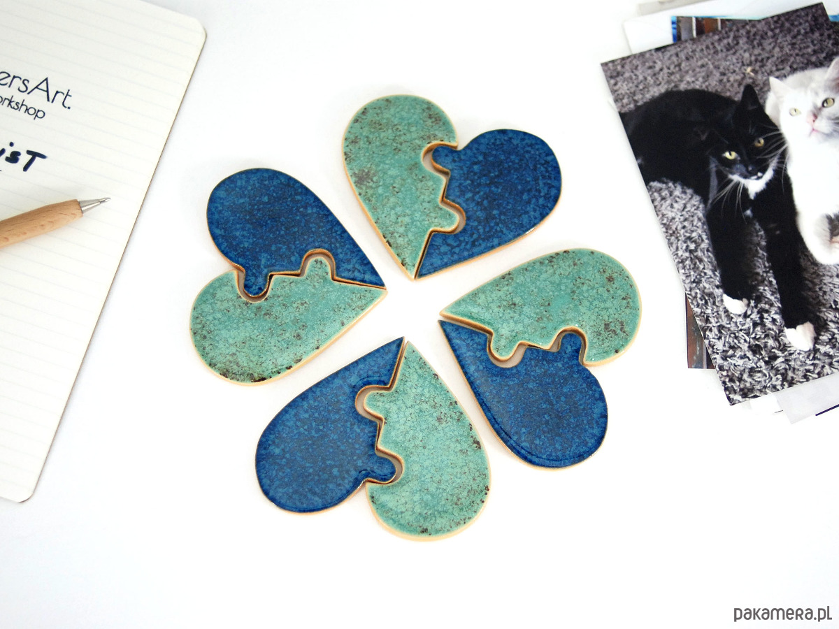 magnesy Ceramiczny magnes serce - prezent dla pary 3