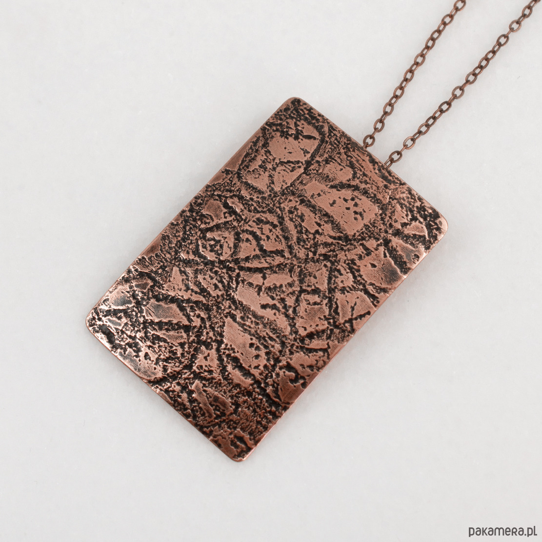 wisiory Pajęczyna - miedziany wisior - unikat 1