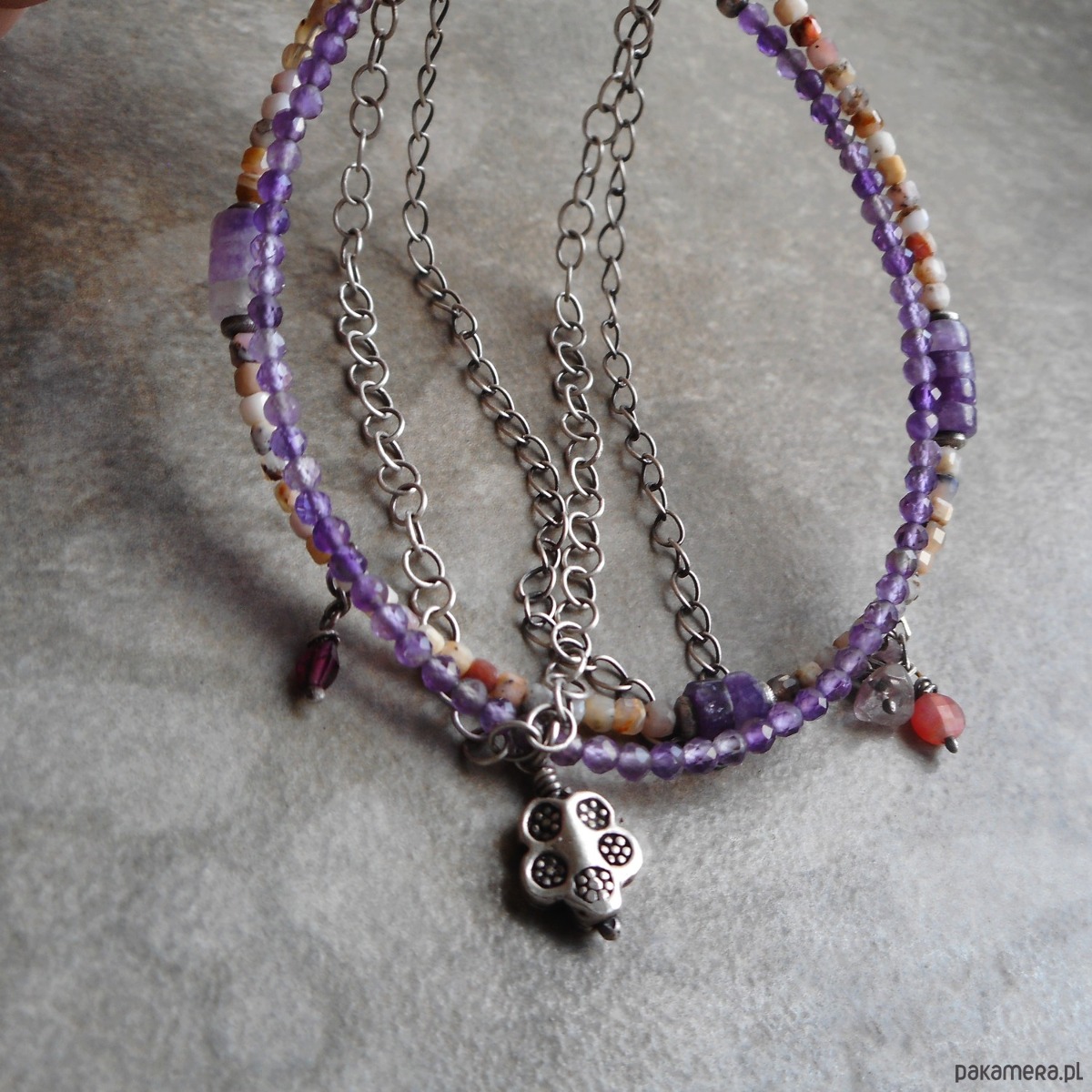 bransoletki srebrne Lawendowa srebro 925 1