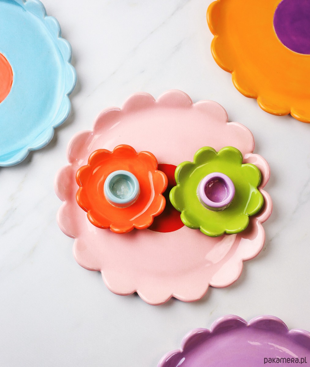 patery i talerze Ceramiczny talerz kwiatek 1