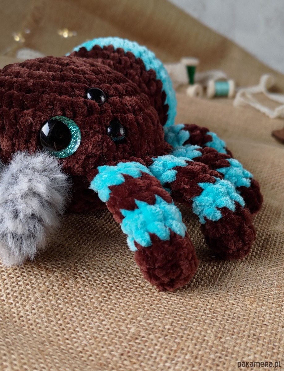 misie i maskotki Duży pajączek pluszowy, Przytulanka dla dziecka, Zabawka na prezent 3