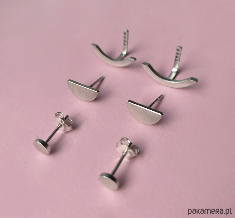 kolczyki srebrne Zestaw kolczyków, srebro 925 1