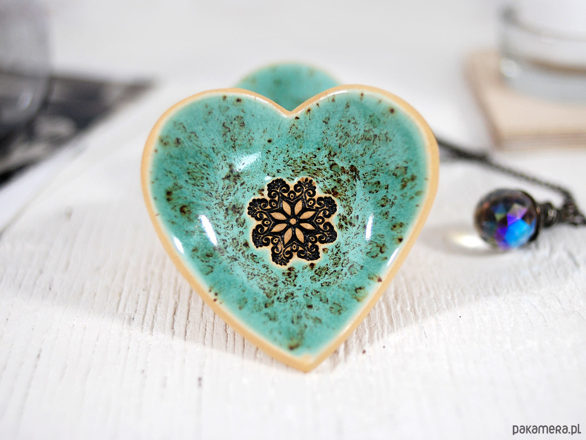 pojemniki na biżuterię Ceramiczna miseczka na biżuterię - boho 3