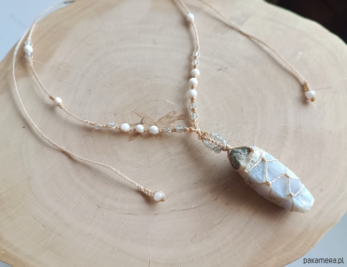 naszyjniki - inne Naszyjnik z niebieskim kalcytem 2