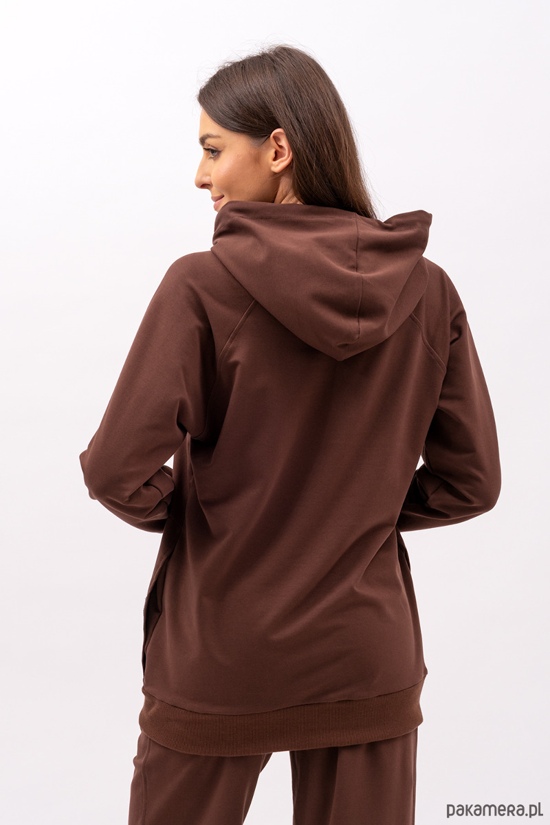 bluza z kapturem damska Bluza z kapturem  ,,SEHER" czekolada 2