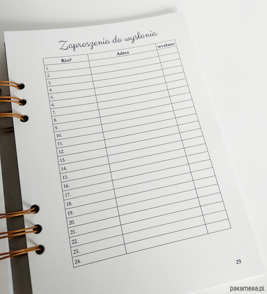 kalendarze i plannery Planer ślubny organizer terminarz planner złoty 5