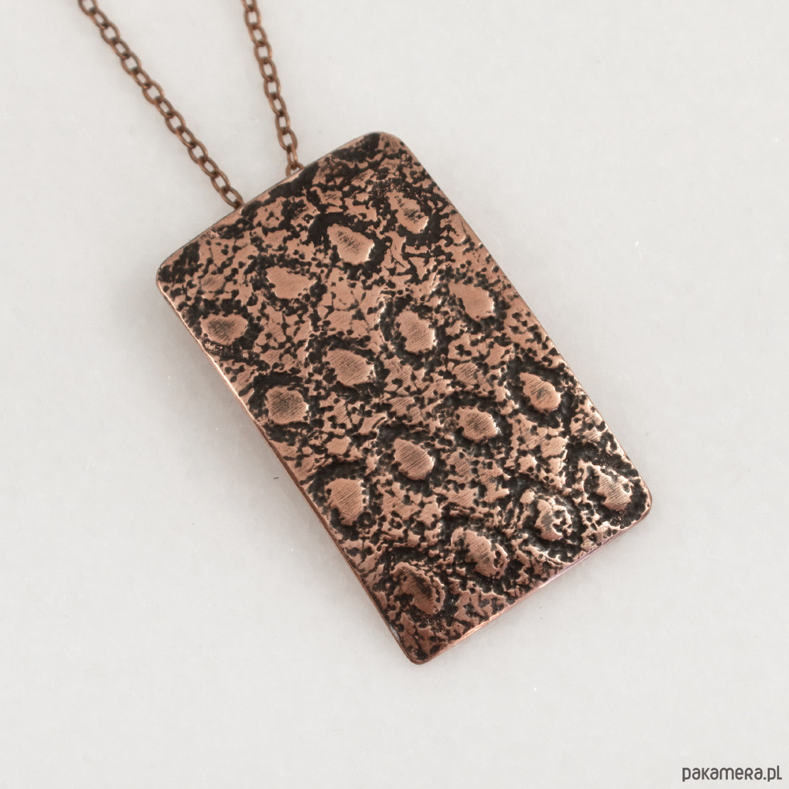 wisiory Salamandra - miedziany wisior - unikat 1