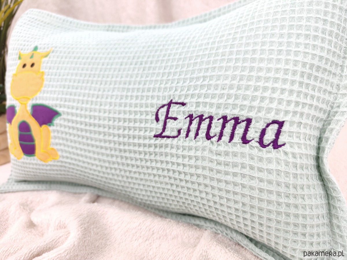 poduszki do pokoju dziecka Personalizowany prezent dla dziecka - imienna poduszka ze smokiem 2