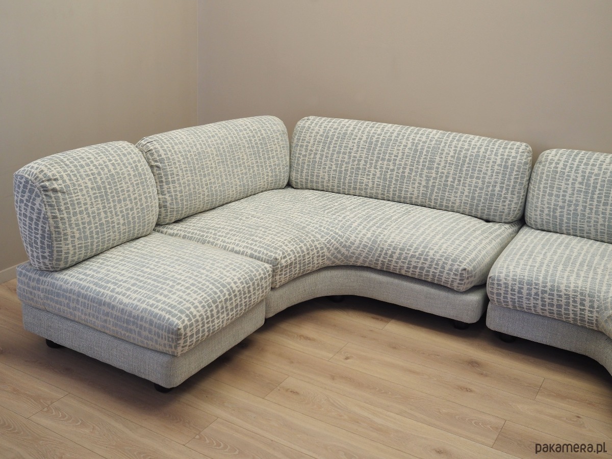 sofy i szezlongi Narożnik modułowy, włoski design, lata 70, produkcja: Włochy 2