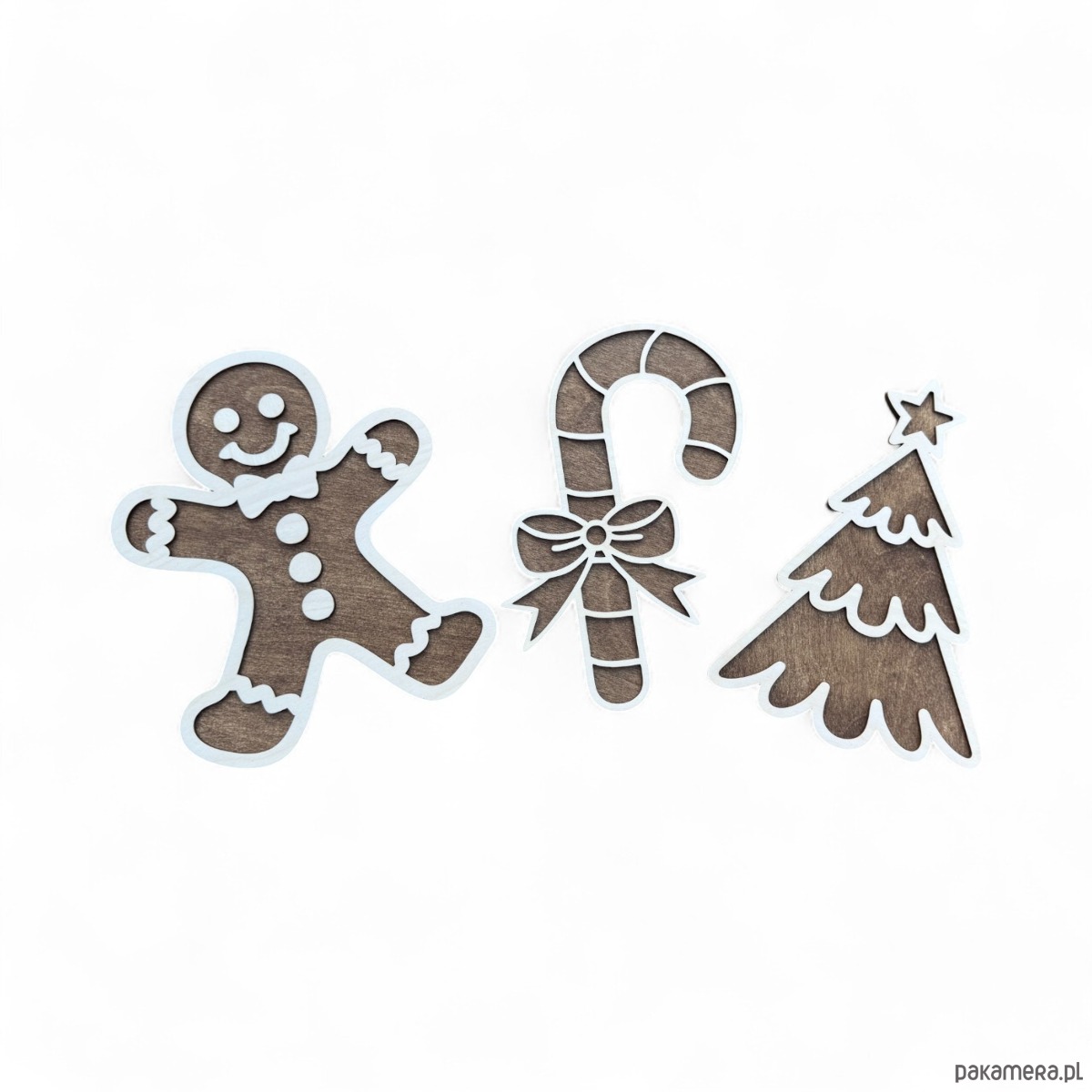 dekoracje świąteczne ZESTAW PIERNIKOWYCH rekwizytów do zdjęć ozdoba na Święta Bożego Narodzenia 2