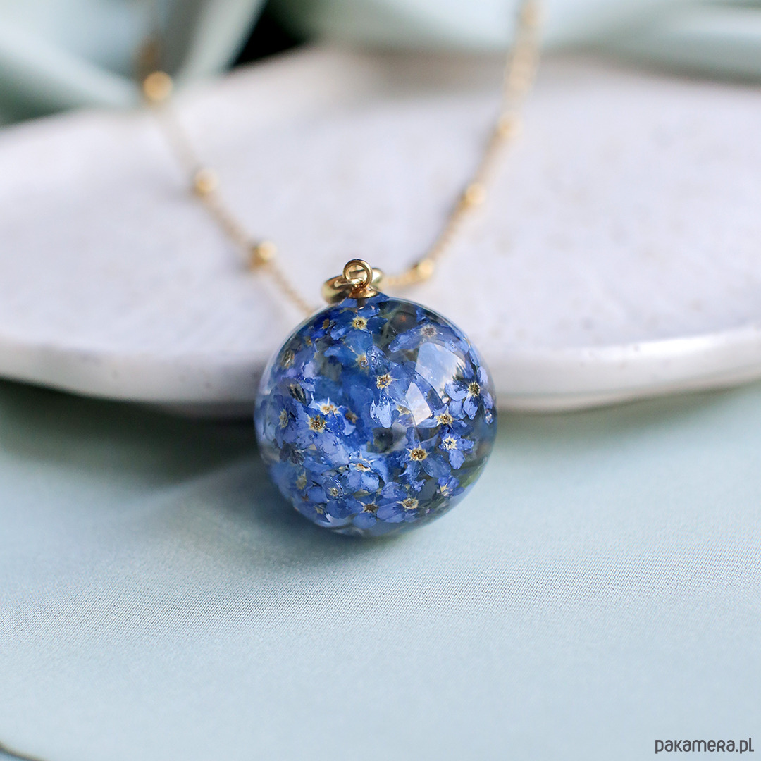 wisiory Wisiorek z niezapominajkami 3