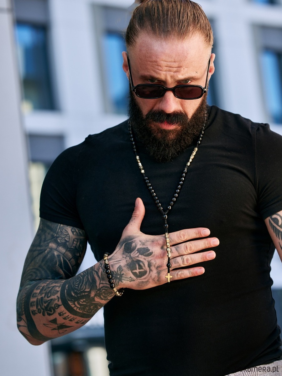 biżuteria męska Męska bransoletka Black & Gold 1