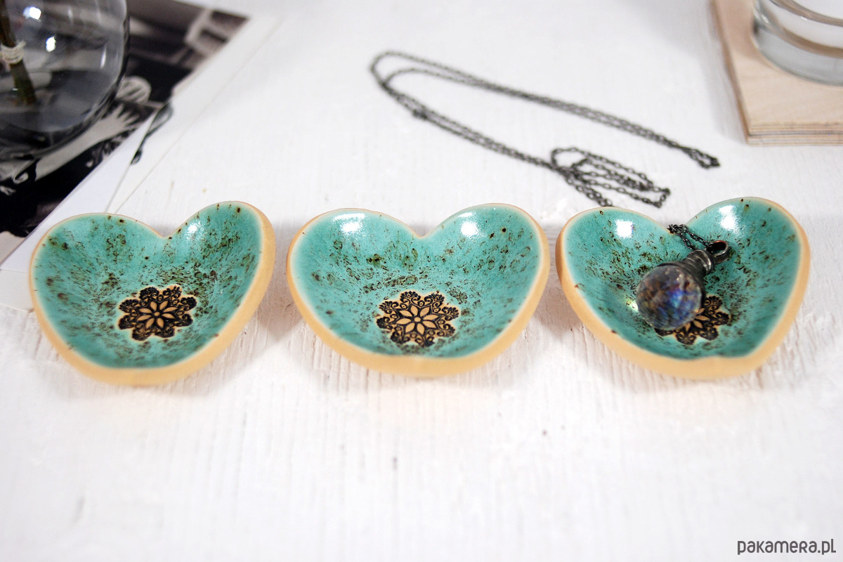 pojemniki na biżuterię Ceramiczna miseczka na biżuterię - boho 9
