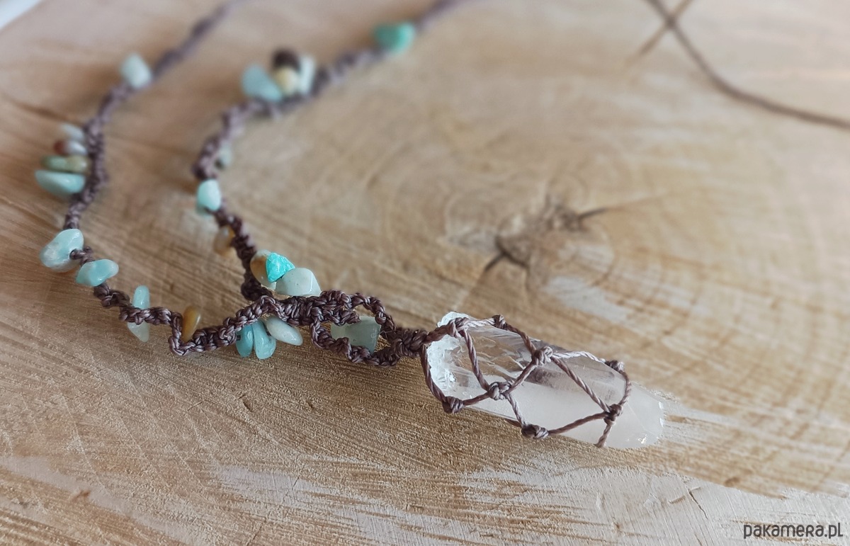 naszyjniki - inne Naszyjnik z kryształem lemuryjskim 2