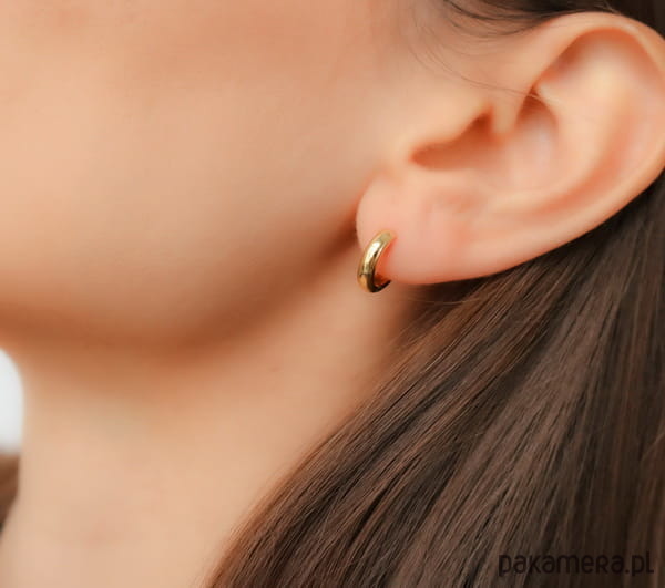 kolczyki pozłacane Kolczyki koła 13mm srebro 925 pozłacane 2