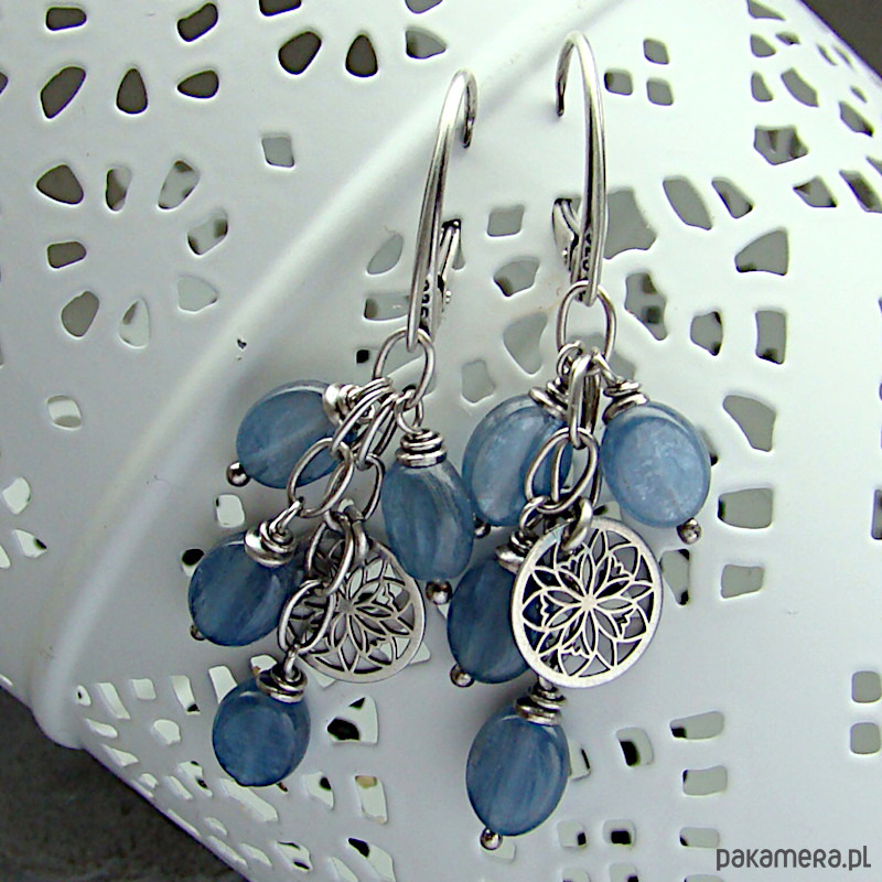 kolczyki z kamieniami Kolczyki Kyanit I 1