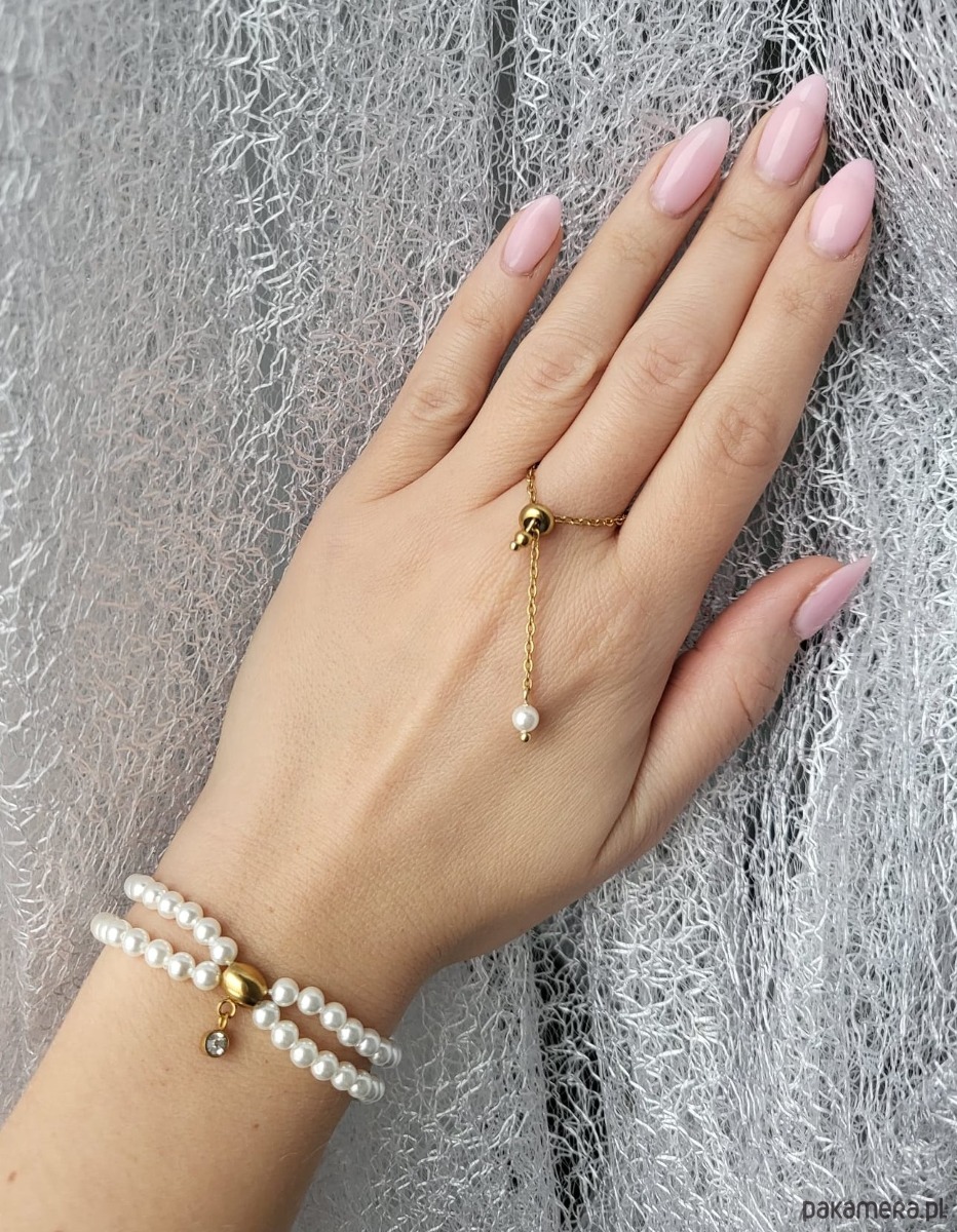 bransoletki z kamieni naturalnych Bransoletka podwójna perełki Luxe Me 5