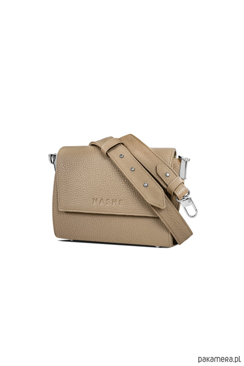 Torebka crossbody beżowa skórzana - Switch Maxi 3603490