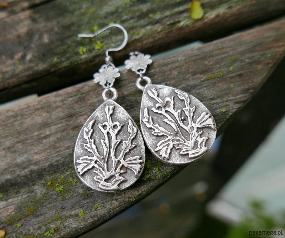 kolczyki z żywicy Kolczyki steampunk w zieleni #3 3