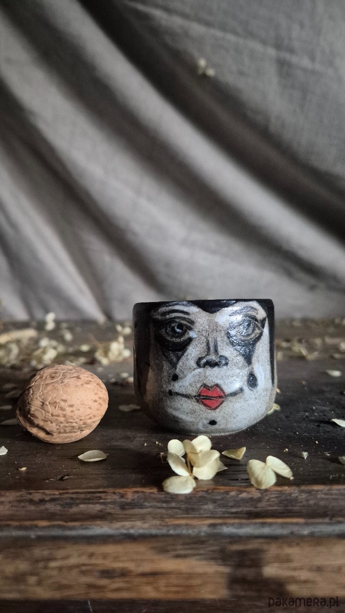 kubki Czarka Pierot de Lune, francuski, 70ml, espresso, ilustracja, mała kawka 2