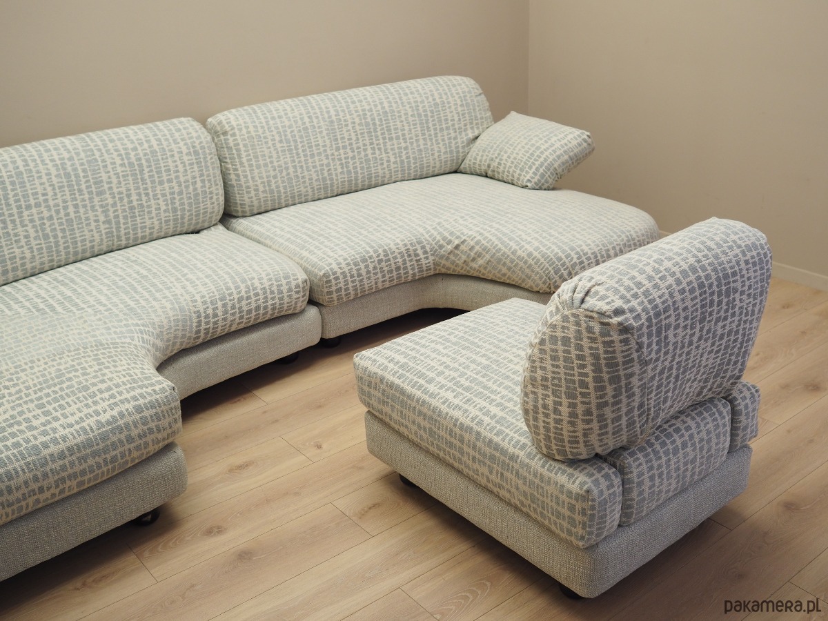 sofy i szezlongi Narożnik modułowy, włoski design, lata 70, produkcja: Włochy 8