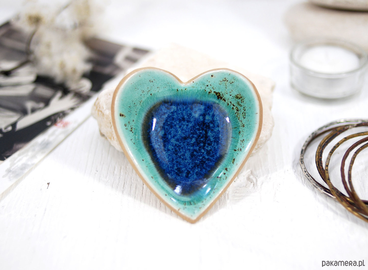 pojemniki na biżuterię Ceramiczna miseczka na obrączki, biżuterię - laguna 4