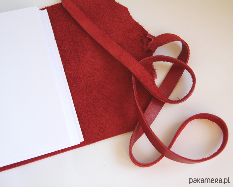 notatniki i albumy Notes skórzany szyty owijany rzemieniem 4