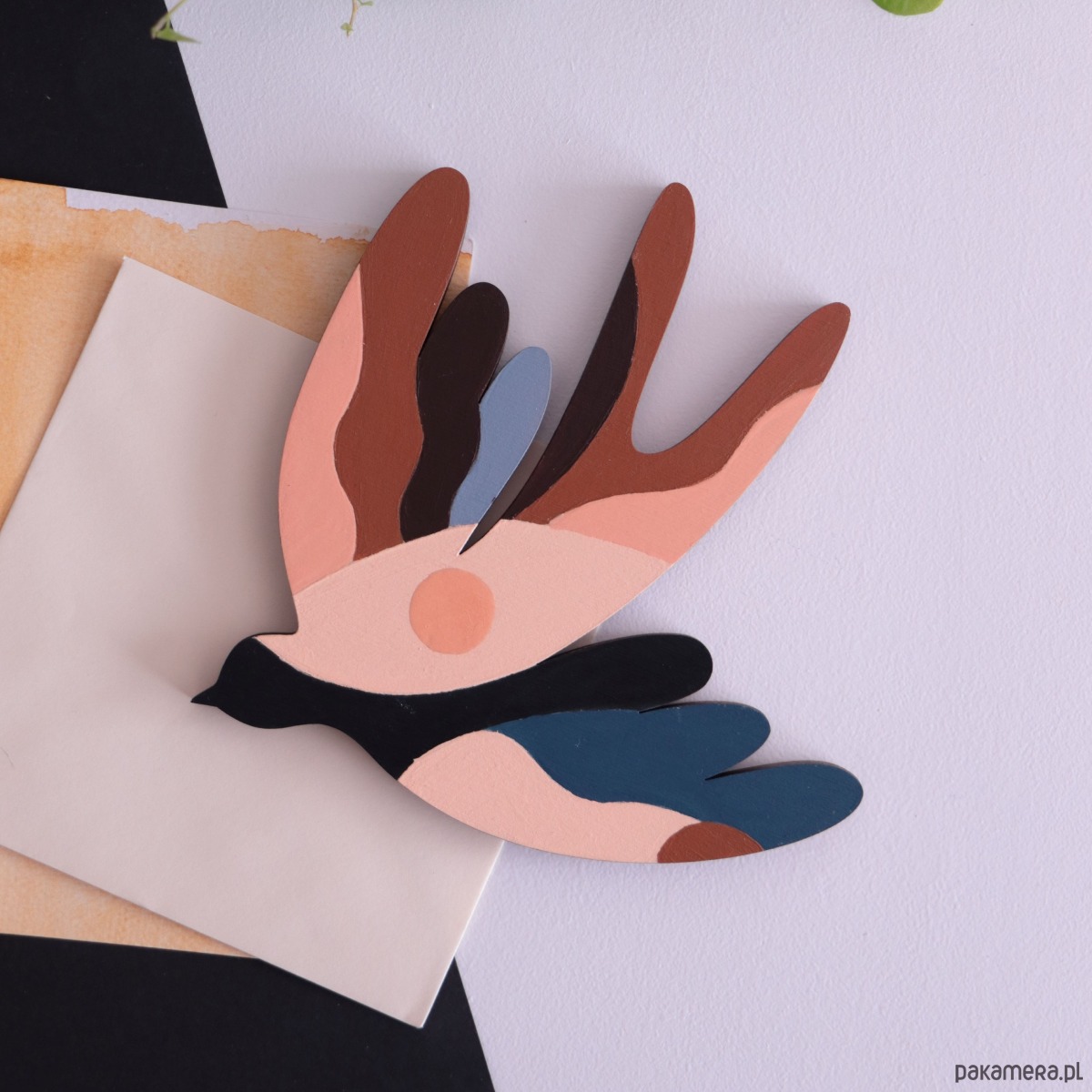 Ozdoby na ścianę Jaskółki drewniany dekor/ art 4 1