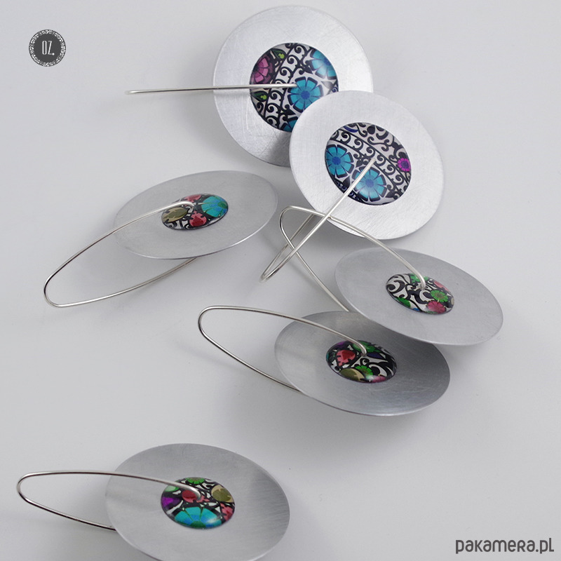 kolczyki srebrne Kolczyki srebrne CIRCLES New Folk 2 - długie lekkie etno 1