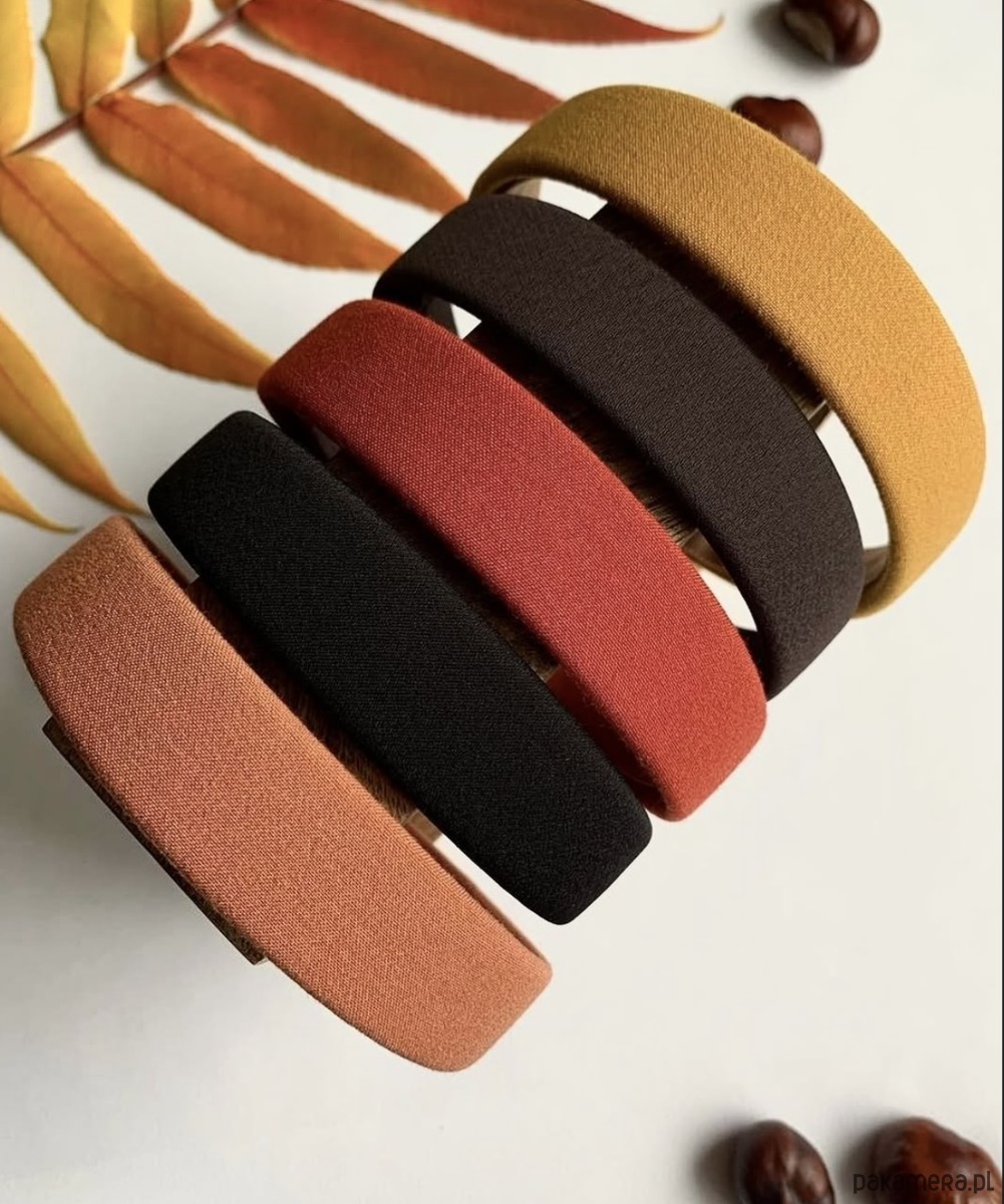 opaski do włosów Brązowa płaska opaska do włosów Brown Chic 2
