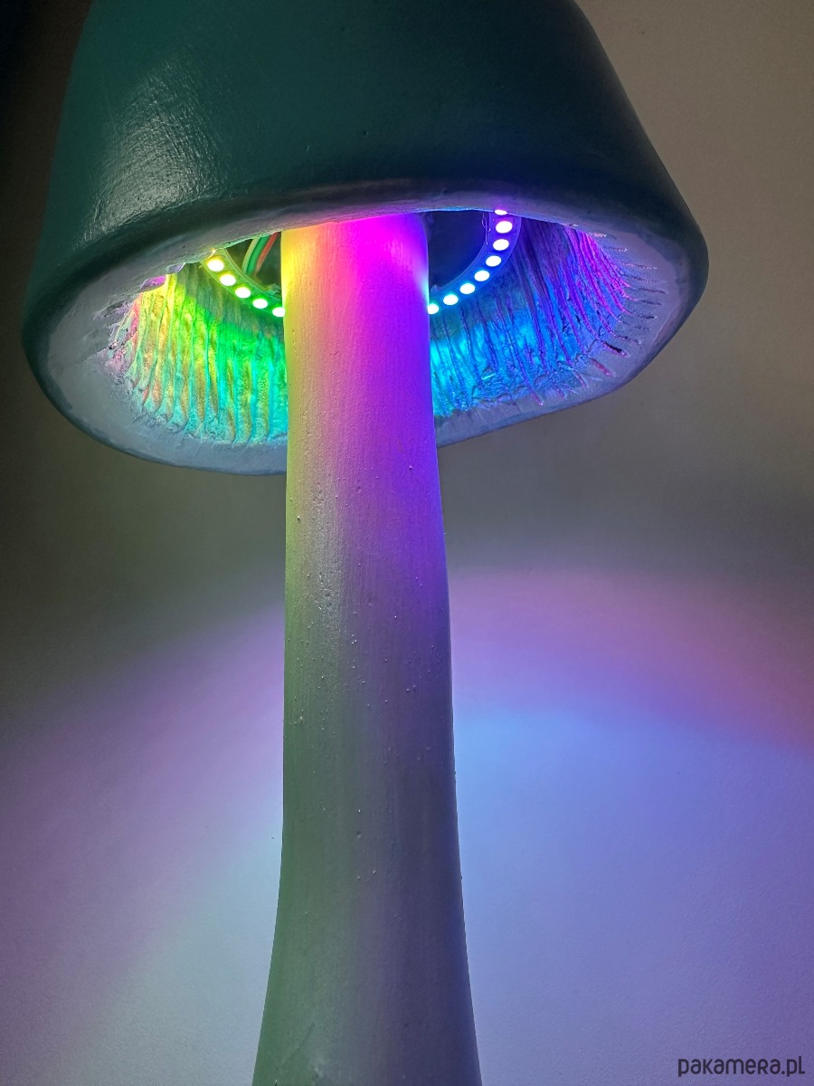 dekoracje świetlne Poświetlany grzybek- lampka "Turkusik" 4