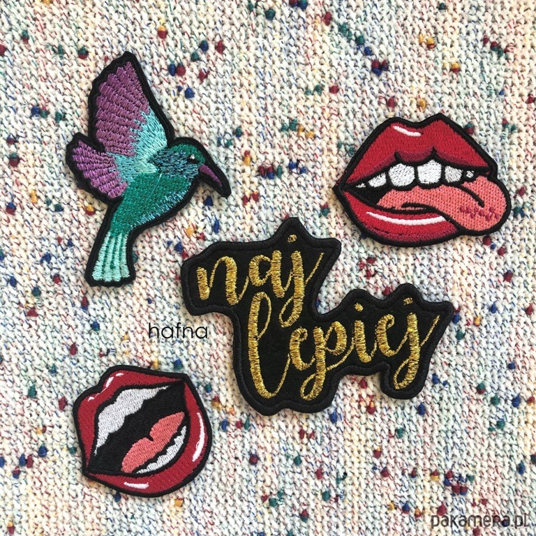 naszywki na ubrania Naszywka na ubrania niegrzeczne usta 2