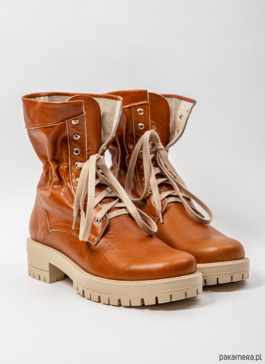 botki damskie BOTKI  WORKERY MODEL 421 KOLOR RUDY RETRO 1