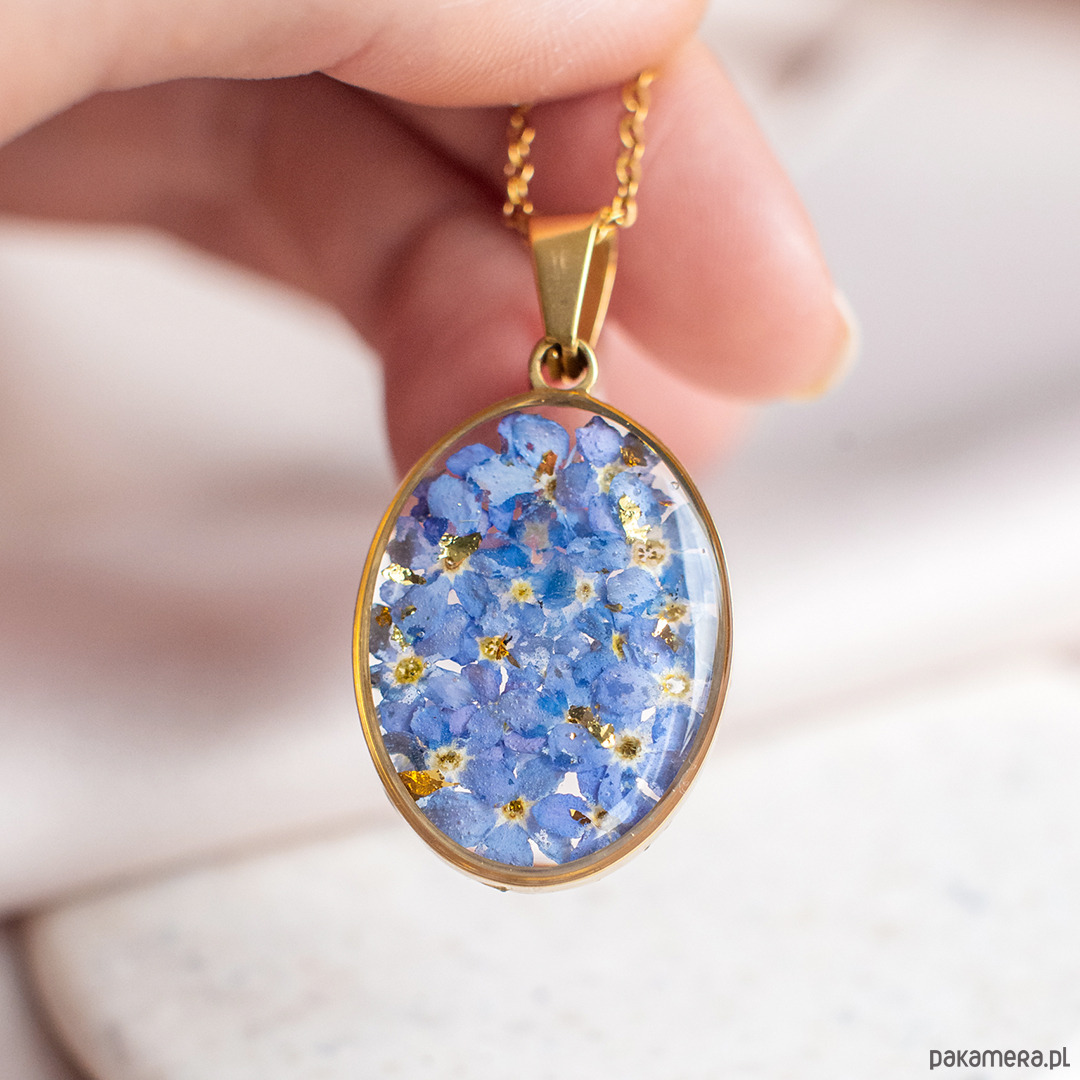 wisiory Wisiorek z niezapominajkami 3