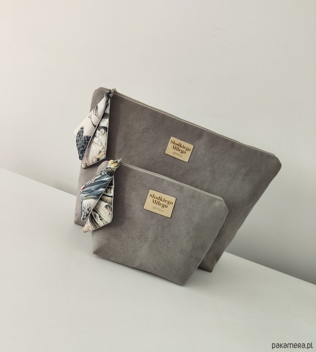 kosmetyczki Duża Kosmetyczka HANA Monkey &Banana Tree - kosmetyczka z nubuku 5