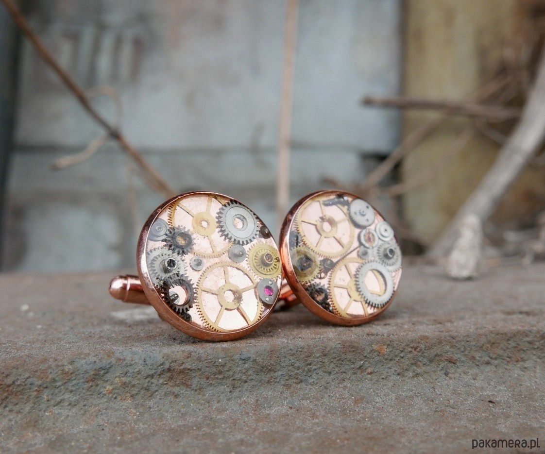 spinki do mankietów Mechaniczne spinki 009 2