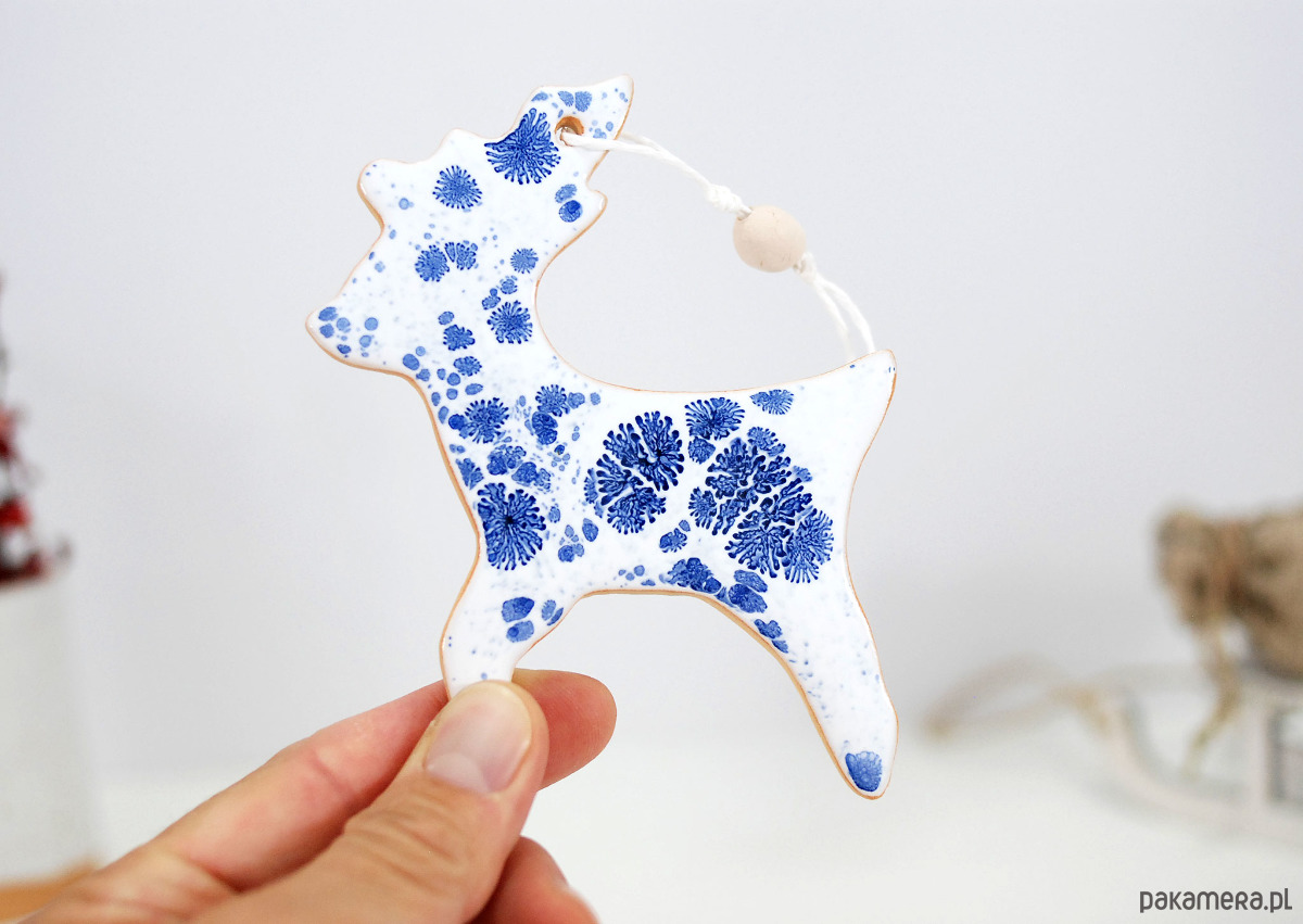 ozdoby choinkowe Ceramiczny renifer - dekoracja choinkowa 2