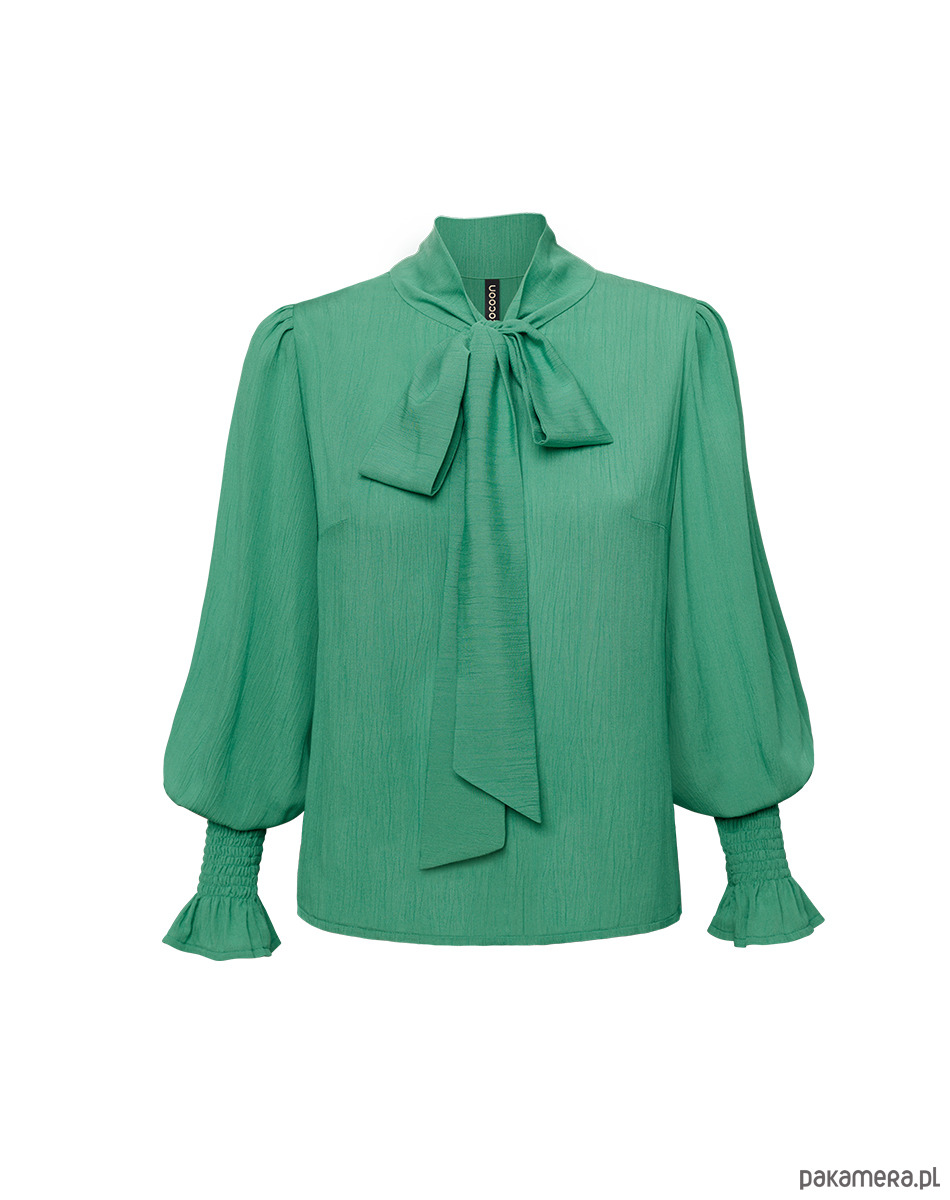 bluzki z długim rękawem damskie Koszula koszula KRESZ zielona 1