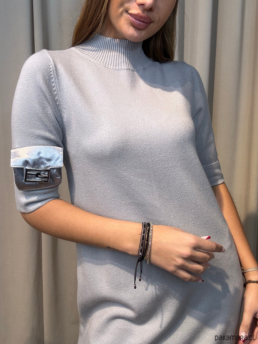 sukienki midi damskie Swetrowa sukienkia Grigio 1