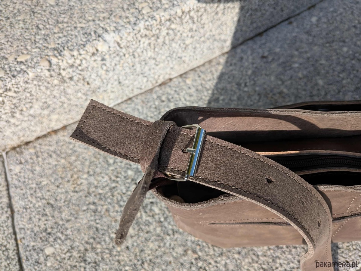 torby na ramię Brązowa kakaowa skórzana torebka listonoszka 3