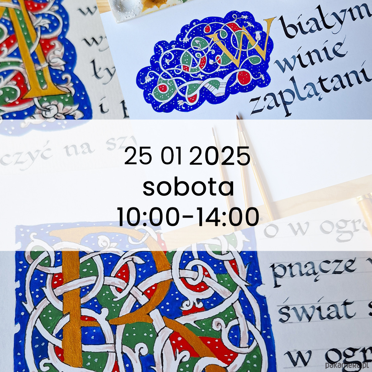 Warsztaty edukacyjne W białym winie zaplątani: renesansowe zrobienia, złocone inicjały 3