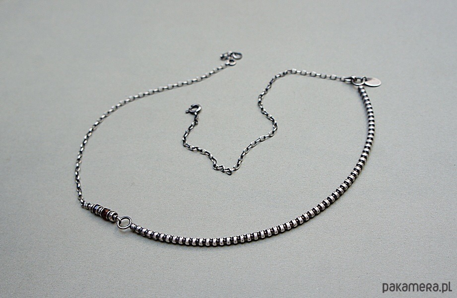 srebrne naszyjniki Kulkowa obręcz  kolia 3
