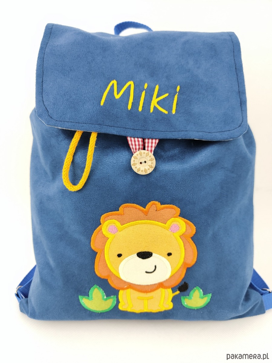 torebki, worki i plecaki dziecięce Personalizowany prezent dla chłopca - plecak z lwem 1