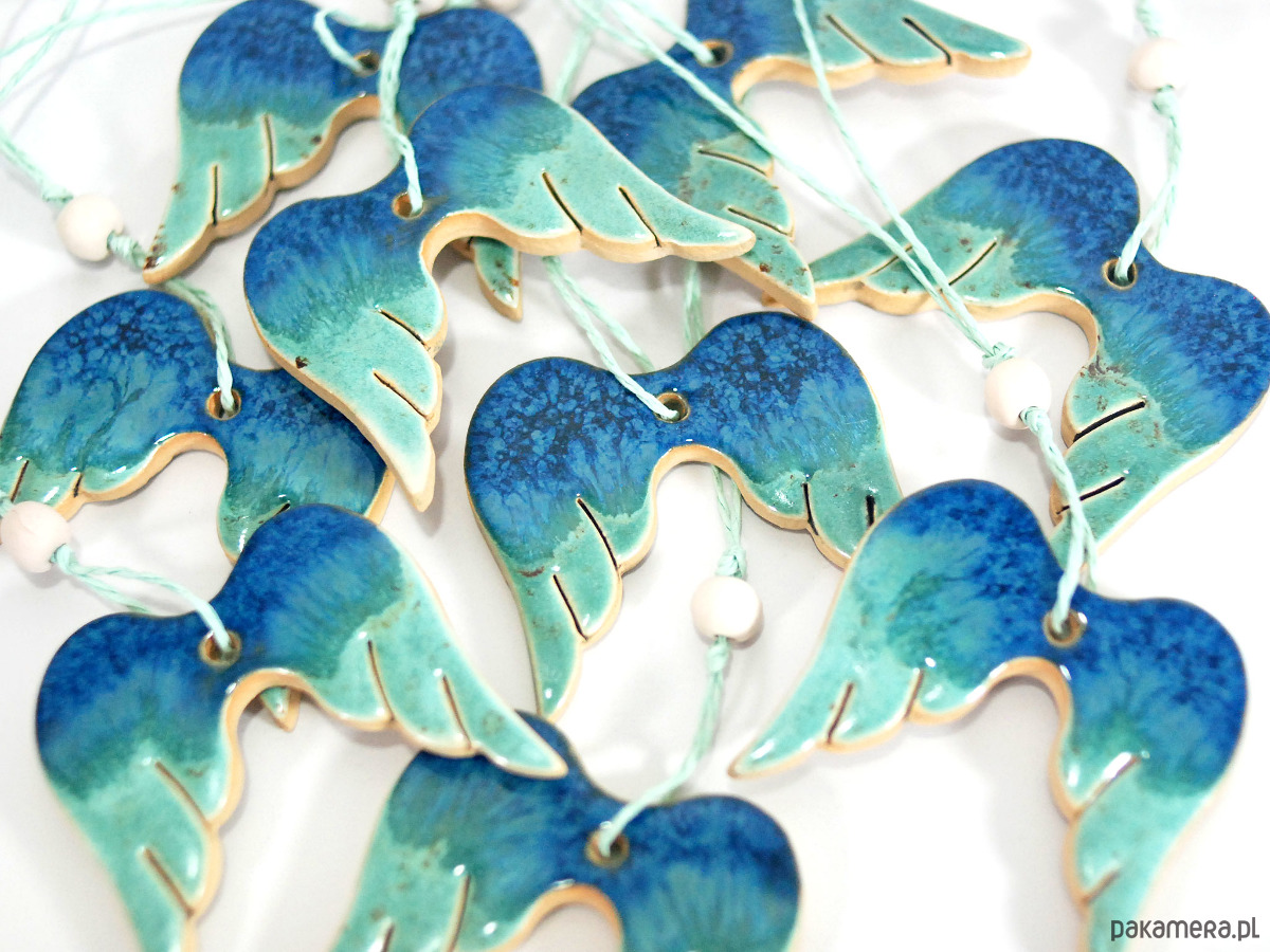 ozdoby choinkowe Skrzydła anioła - ceramiczne ozdoby choinkowe 1