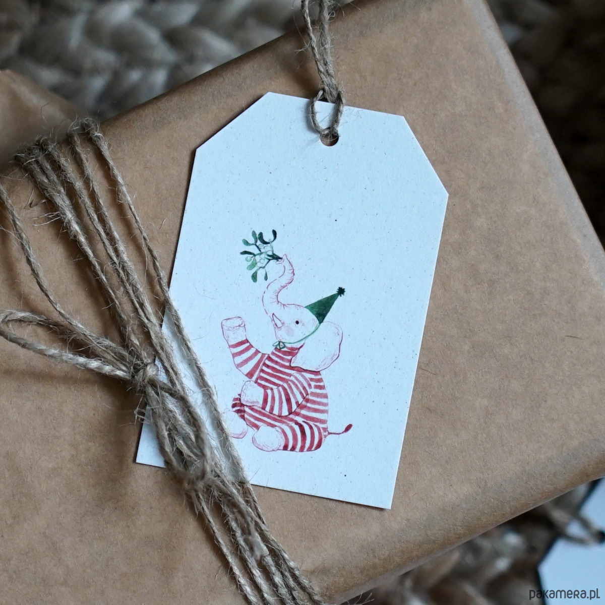 dekoracje świąteczne Zestaw etykietek do prezentów świątecznych (słoń, myszka, świnka) 3