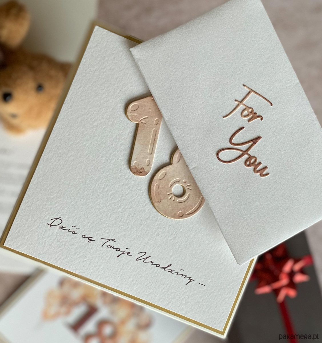 kartki scrapbooking Kartka na 18 urodziny z pudełkiem i kopertą, BH 20B 2