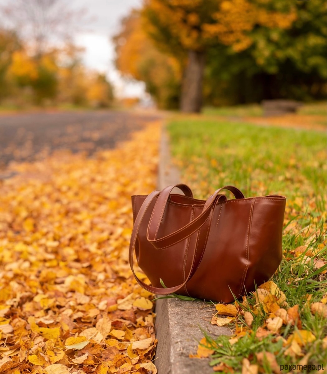 torby na ramię Shopper GINA S koniak szewro GOLD 2