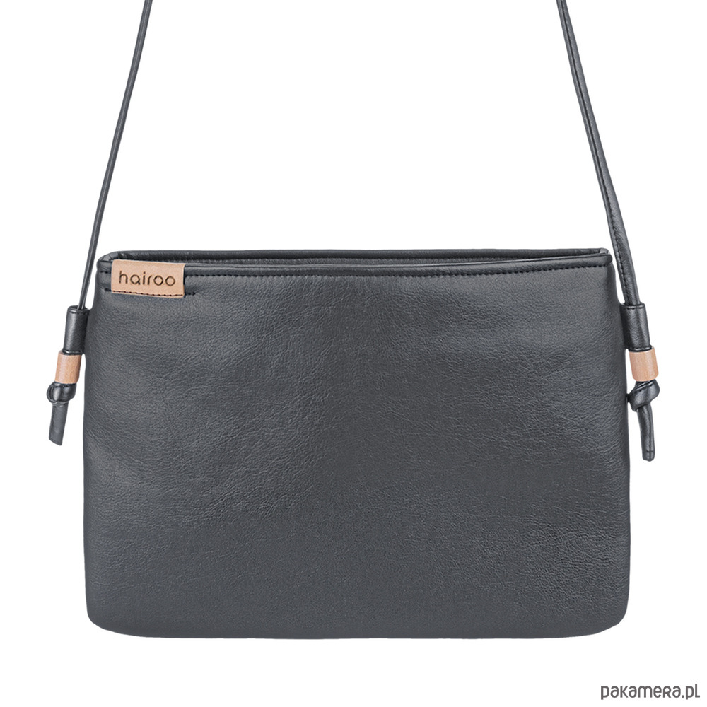 torebki mini Nodo Bag S czarna mała kopertówka z paskiem 4